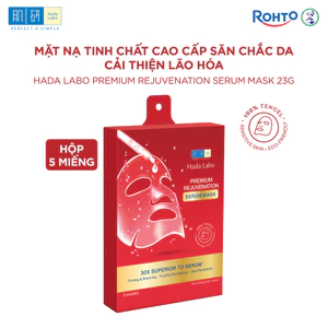 Hộp mặt nạ tinh chất cải thiện lão hóa, săn chắc da Hada Labo Premium Rejuvenation Serum Mask 115g (5 miếng x 23g/miếng)