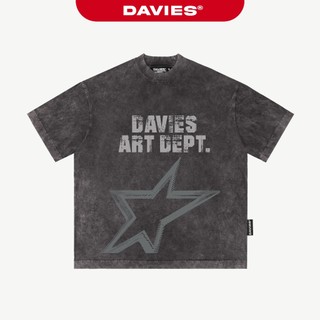 Áo wash xám in họa tiết ngôi sao DAVIES thun cotton form rộng tay lỡ nam nữ Athletic Dept Tee| D-T10