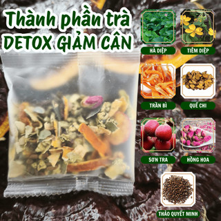 Trà detox giảm cân nguyên vị hỗ trợ detox toàn thân, làm mềm và đào thải mỡ, đẹp dáng, đẹp da 30 gói
