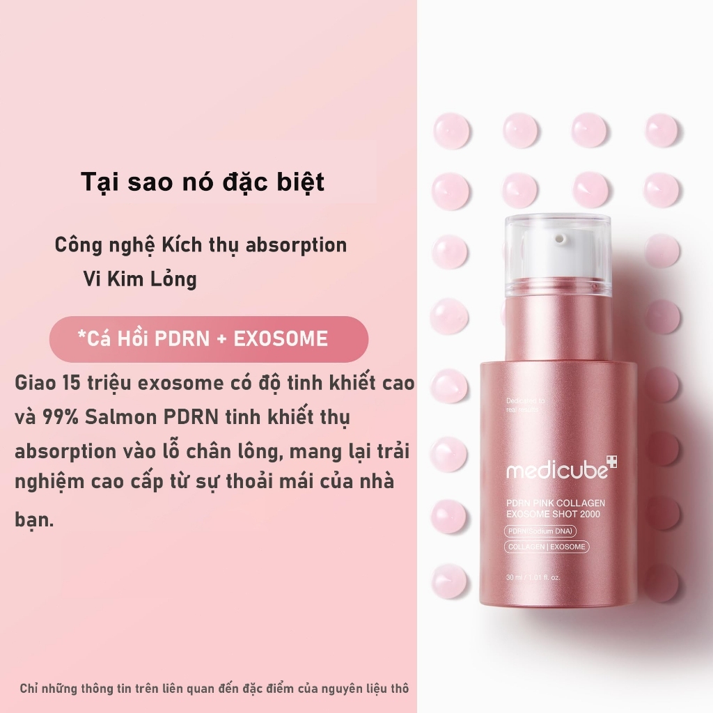 Serum Vi Gai Chống Lão Hoá Medicube PDRN Pink Collagen Exosome Shot 2000/7500 30ml