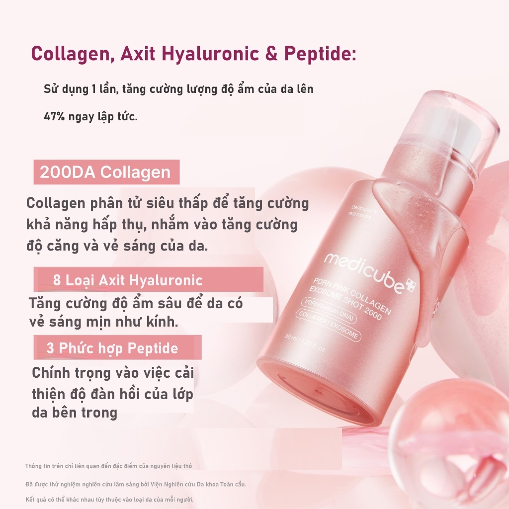 Serum Vi Gai Chống Lão Hoá Medicube PDRN Pink Collagen Exosome Shot 2000/7500 30ml