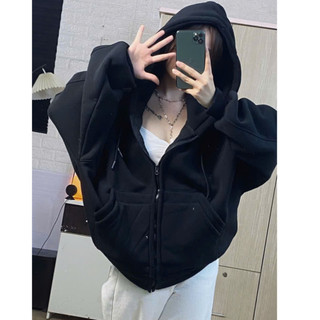 Áo Khoác hoodie Nam Nữ đen trơn Dài Tay Thu Đông đi nắng K1