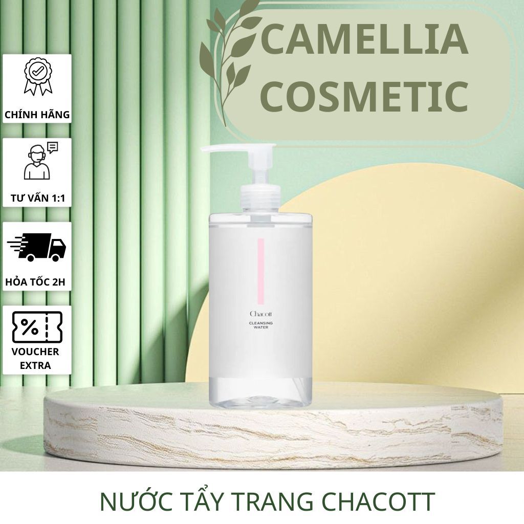 Nước Tẩy Trang CHACOTT Cleansing Water Dịu Nhẹ Làm Sạch Trang Điểm 500ml