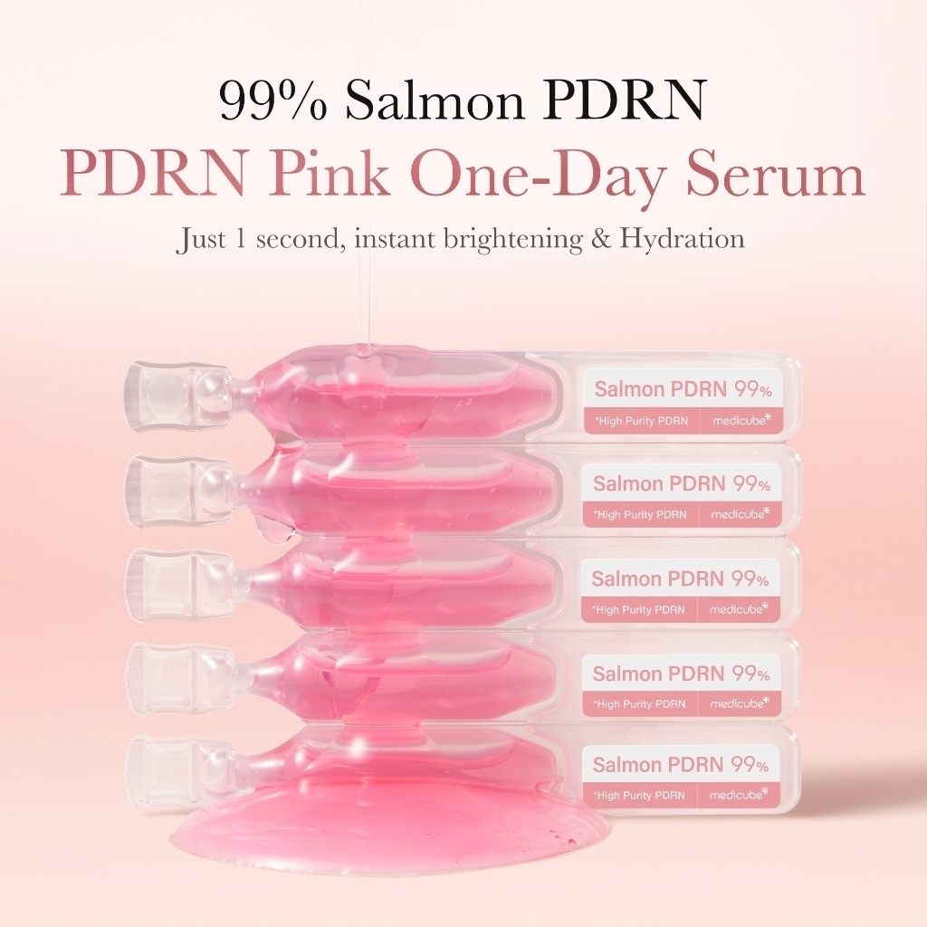 Hộp 10 Ống Tinh Chất Dưỡng Căng Bóng, Trẻ Hóa, Sáng Da Medicube PDRN Pink One Day Serum