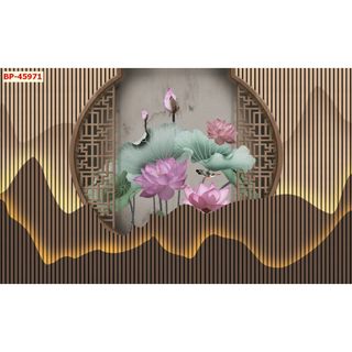 Tranh Spa, Dưỡng sinh dán tường, tranh lam sóng hiện đại khổ lớn 2Mx2M5 LL