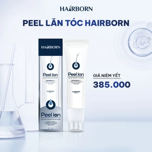 Lăn Mọc Tóc Mocha Hairborn , Tinh Chất Mọc Tóc Công Nghệ Ion Nano 2 chiều , Peel Ion Hairborn 60ml