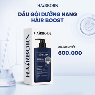 Combo Dầu gội trọng lượng 450g và Tẩy TBC da đầu trọng lượng 50g thương hiệu Hairborn làm sạch tóc và da đầu chuyên sâu