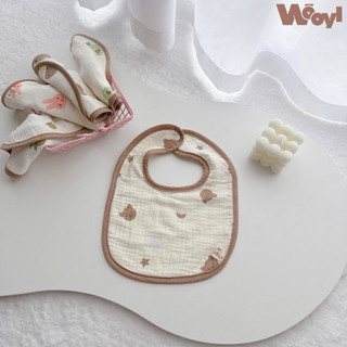 SÉT 5 YẾM XÔ MUSLIN 4 LỚP – HỌA TIẾT DỄ THƯƠNG, MỀM MỊN CHO BÉ YÊU