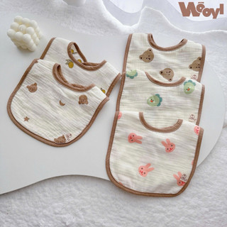 SÉT 5 YẾM XÔ MUSLIN 4 LỚP – HỌA TIẾT DỄ THƯƠNG, MỀM MỊN CHO BÉ YÊU