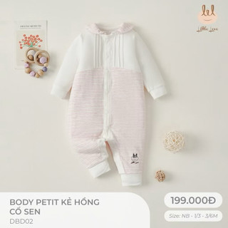 Body nhung little love cho bé 0-6m