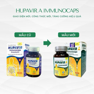 [Che tên ] Viên Uống HUPAVIR A Immunocaps Hỗ Trợ HPV, Sùi Mào Gà dùng cho người cần tăng sức đề kháng- Hộp 60v