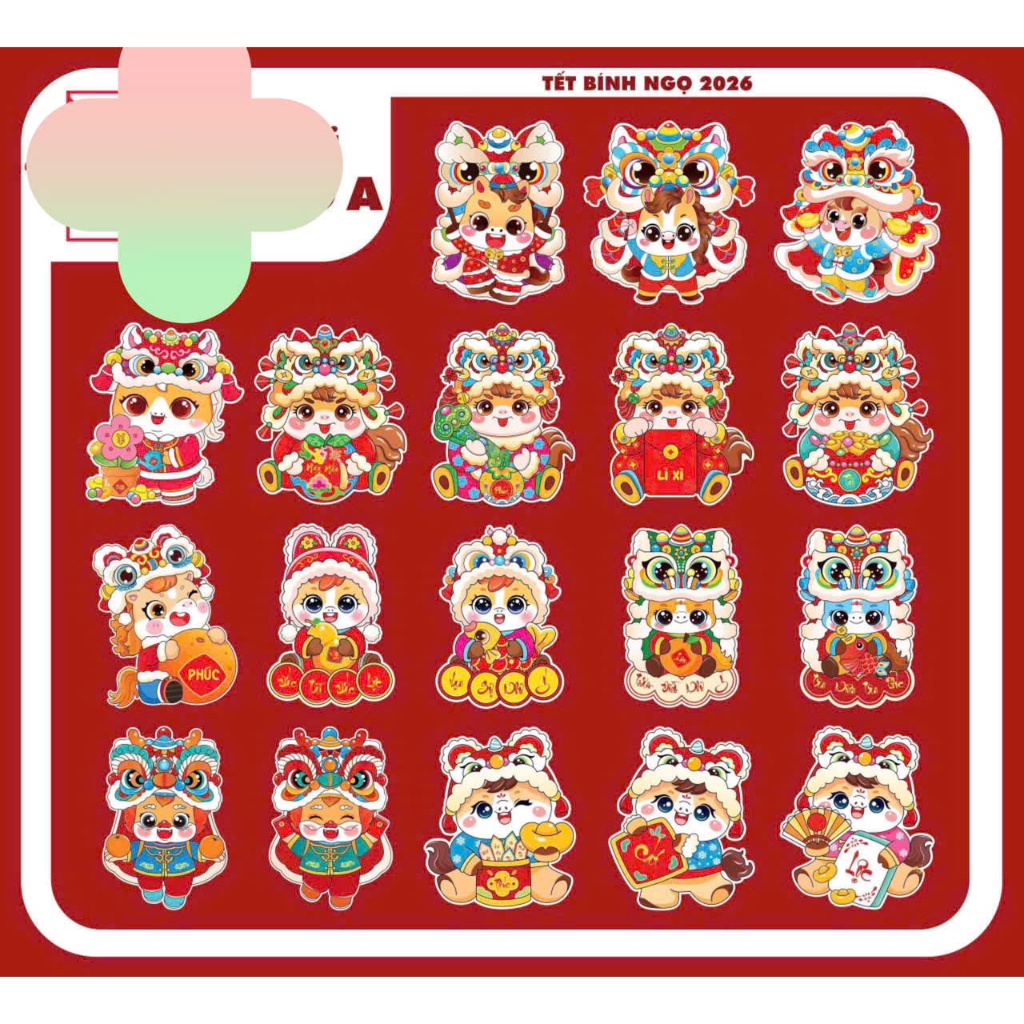 10 Lì xì chibi Tết hàng loại 1 bóng đẹp, phong bao lixi hoạt hình chipi nhiều mẫu