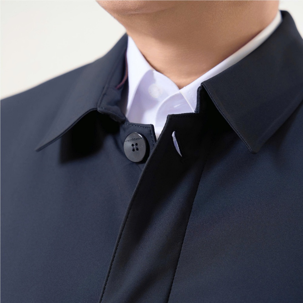 Áo Khoác Jacket Nam Vĩnh Tiến Chần Bông Nẹp Cúc Cổ Đức Chống Gió Giữ Ấm Phong Cách Lịch Lãm - 1250 JC8