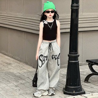 Quần Nỉ Bo Gấu Cho Bé Từ 18–46kg – Unisex, Dáng Rộng, Phong Cách Streetwear