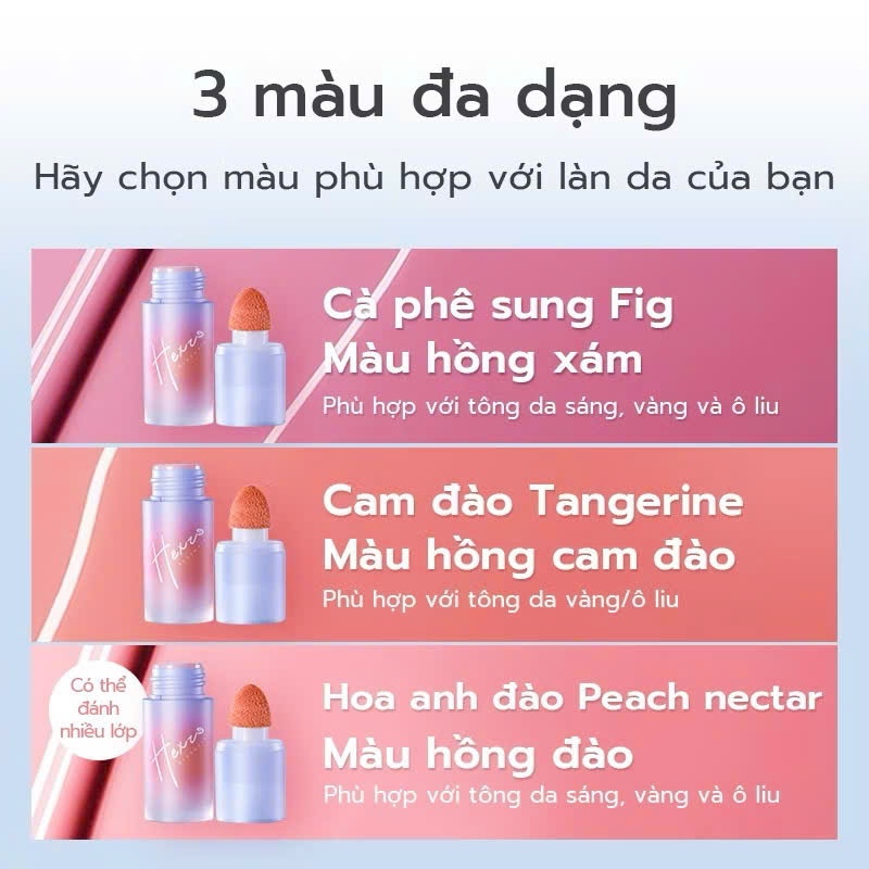 Má hồng kèm HEXZE màu bám lâu trôi chất mịn tự nhiên lâu trôi 6g | NHÍM HOUSE