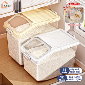 Thùng Đựng Gạo GADI Có Nắp Chống Côn Trùng, Chống Ẩm, Hộp Đựng Gạo, Đựng Ngũ Cốc, Đồ Khô Bằng Nhựa Cao Cấp
