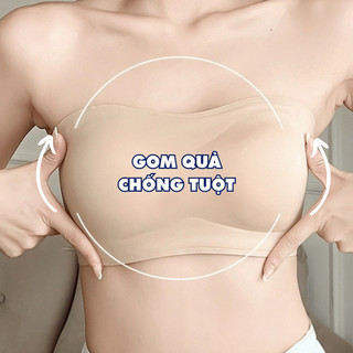 Áo Ngực Quây Ngang Nâng Ngực Viền Silicone Chống Tuột, Áo Lót Không Dây Hở Lưng Quyến Rũ AMYBRA AG86