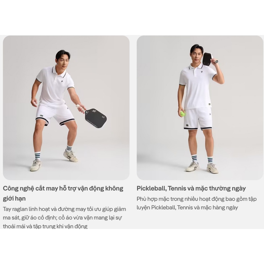 [TẶNG QUẦN SHORT]Áo Polo thể thao Nam Pickleball Driveshot Essentials thấm hút, co giãn, nhanh khô Coolmate