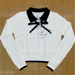 ÁO LEN VẶN THỪNG CỔ NƠ HELEN TOP TÍ NGOAN (NEWTAG)