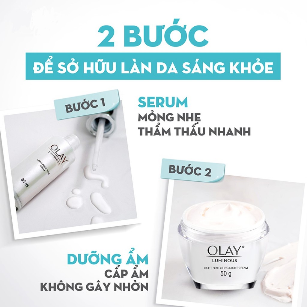 [DAILY] Kem Dưỡng Olay Luminous Sáng Da Mờ Thâm Nám Ban Đêm, Sáng Da Chống Tia UV Ban Ngày 50g Hasaki | BigBuy360 - bigbuy360.vn