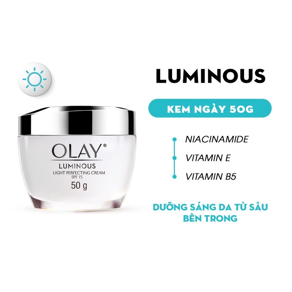 [DAILY] Kem Dưỡng Olay Luminous Sáng Da Mờ Thâm Nám Ban Đêm, Sáng Da Chống Tia UV Ban Ngày 50g Hasaki | BigBuy360 - bigbuy360.vn