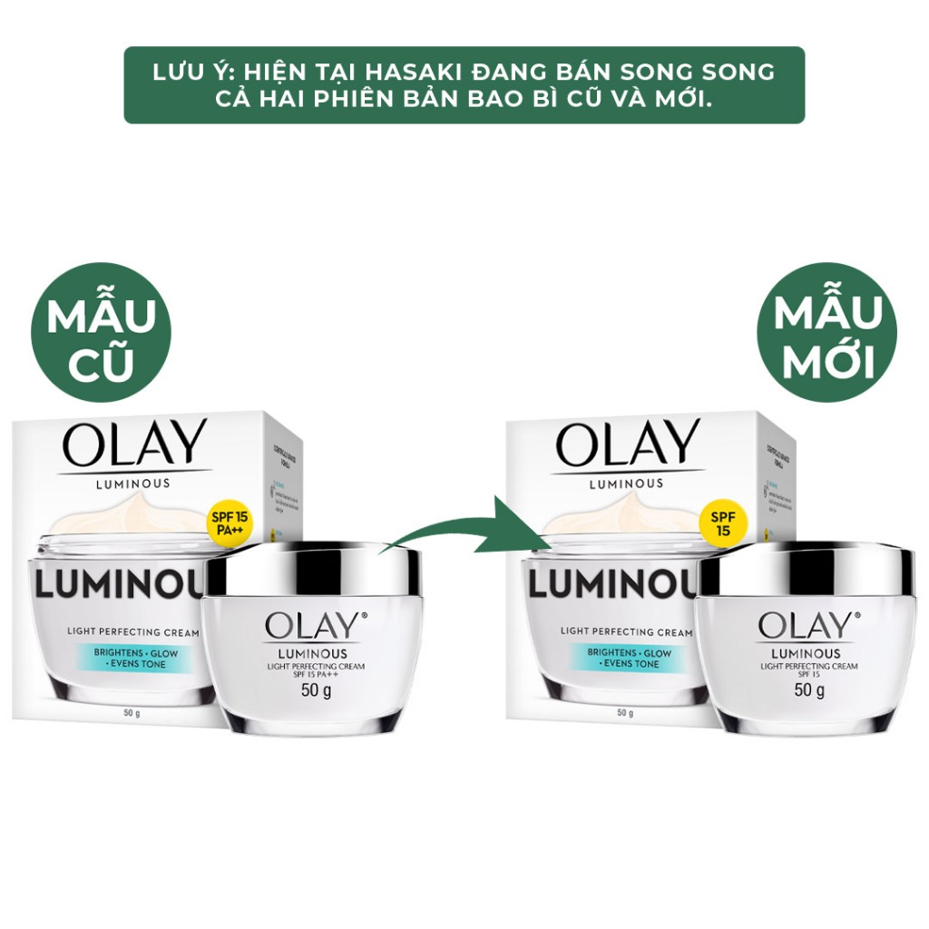 [DAILY] Kem Dưỡng Olay Luminous Sáng Da Mờ Thâm Nám Ban Đêm, Sáng Da Chống Tia UV Ban Ngày 50g Hasaki | BigBuy360 - bigbuy360.vn