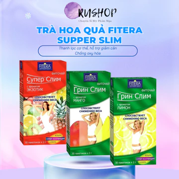 **TRÀ FITERA SUPER SLIM - Trà Fitera vị hoa quả Nga hỗ trợ giảm cân, thanh lọc cơ thể hộp 30g