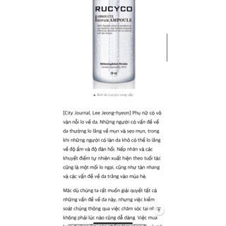 Tinh chất cô đặc dưỡng trắng mờ nám Hàn Quốc chống nhăn RUCYCO