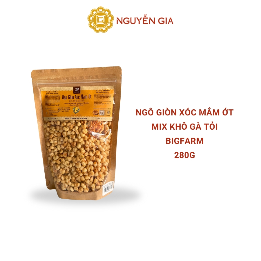 Ngô Giòn Xóc Mắm Ớt Mix Khô Gà Tỏi Bigfarm 200g / 280g / 300g NGDAV022