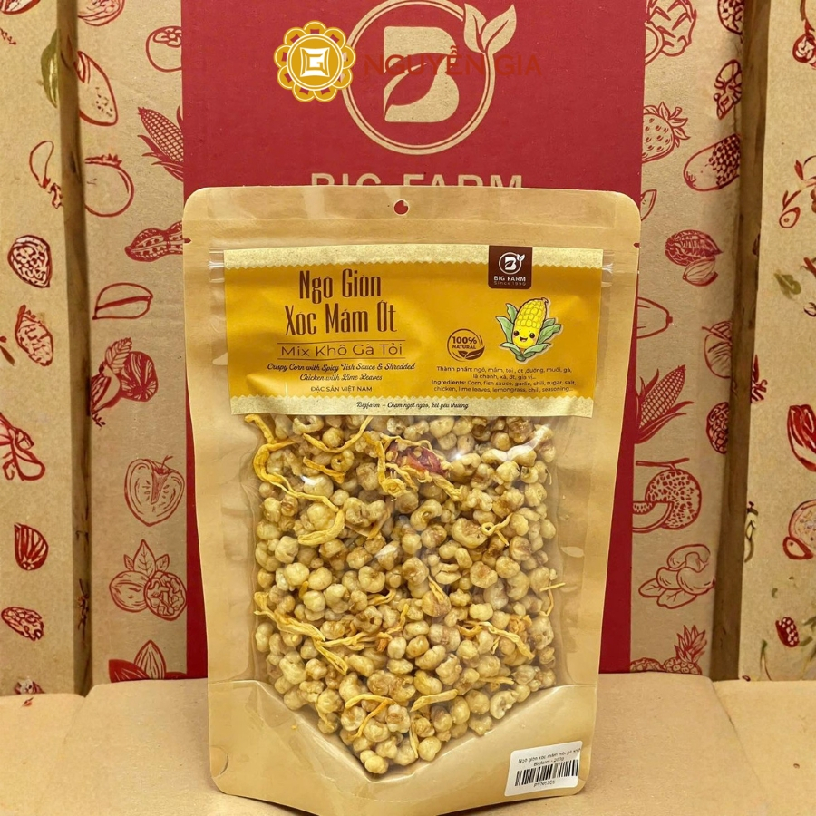 Ngô Giòn Xóc Mắm Ớt Mix Khô Gà Tỏi Bigfarm 200g / 280g / 300g NGDAV022