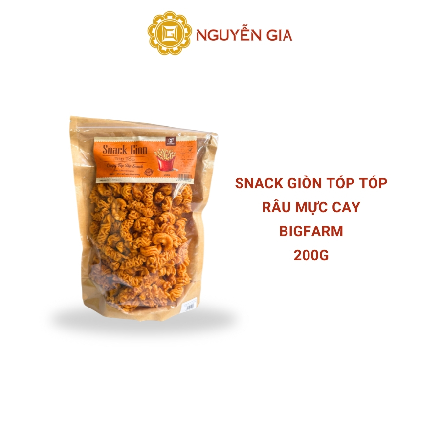 Snack Giòn Tóp Tóp Râu Mực Cay Bigfarm 200g / 400g NGDAV051