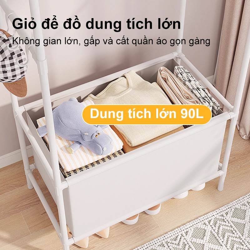 𝐎𝐥𝐢𝐟𝐞Giá Treo Quần Áo Có Vách Ngăn Chắn Mẫu Mới Đồ Treo Quần Áo Đa Năng Mới Giá Phơi Quần Áo Cao Cấp Dễ Lắp Ráp