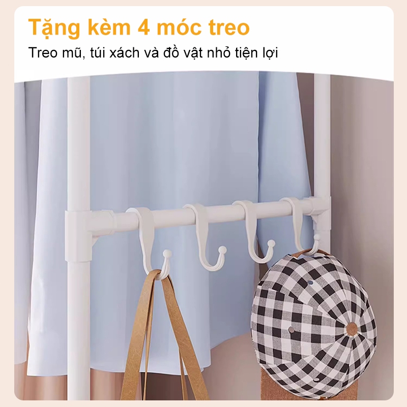 𝐎𝐥𝐢𝐟𝐞Giá Treo Quần Áo Có Vách Ngăn Chắn Mẫu Mới Đồ Treo Quần Áo Đa Năng Mới Giá Phơi Quần Áo Cao Cấp Dễ Lắp Ráp