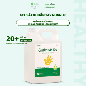 Gel Rửa Tay Khô Sát Khuẩn Clinhands Gel 5L – Diệt Khuẩn 99.99%, Tiện Lợi, Dưởng Ẩm, Không Cần Rửa Lại
