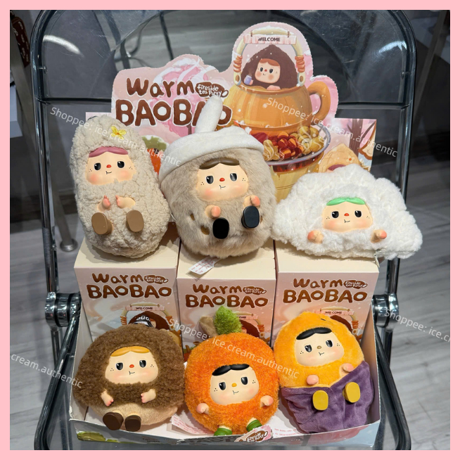 [HỎA TỐC HCM] BAOBAO-Warm BAOBAO Fireside Tea Party series Vinyl Plush Key Chain chính hãng