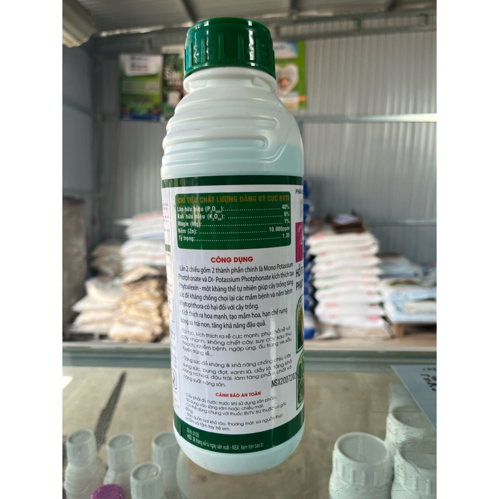 Agripos 650- Chai 1lít- Lân 2 chiều, phòng nấm bệnh, tăng để kháng cho cây