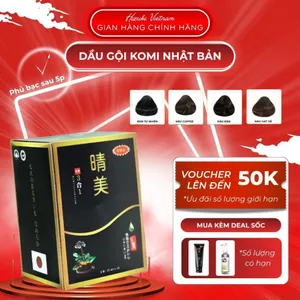 Dầu gội phủ bac Komi Nhật Bản Hộp 10 gói 25ml/gói phủ bạc ngay lần gội đầu tiên