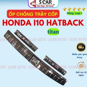 Ốp Chống Trầy Cốp Trong, Ngoài Xe Hyundai I10 Hatback 2021-2025 Vân TITAN Cao Cấp