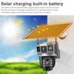 Camera IP 4G 12MP 6K ba ống kính ba màn hình zoom quang học 10x V380Pro IP66 PIR phát hiện người camera quan sát an ninh — ảnh 3
