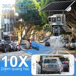 Camera IP 4G 12MP 6K ba ống kính ba màn hình zoom quang học 10x V380Pro IP66 PIR phát hiện người camera quan sát an ninh — ảnh 2