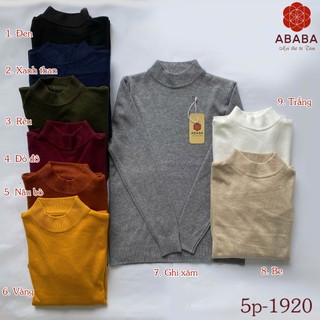 Áo len nam cổ lửng ABABA Form Slim Fit len dài tay mềm mịn ấm dễ chịu cho da - 5P-1920
