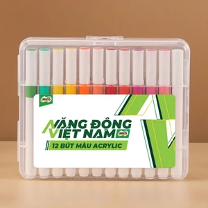 Hộp màu Arcrylic 12 cây. Hàng KM