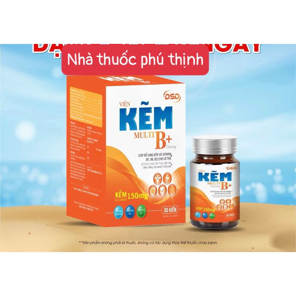 ✅[Chính Hãng] kẽm DSD hộp 30 viên, phiên bản cải tiến (date mới nhất)