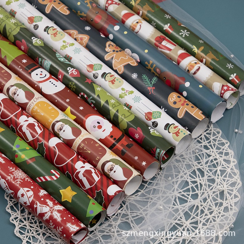 5 Tờ Giấy gói quà noel ,giấy xịn kraft vintage, trang trí giáng sinh nhiều mẫu mã