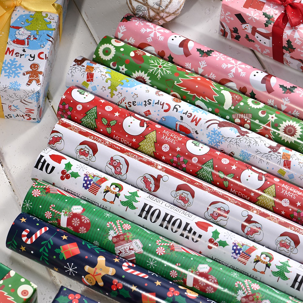 5 Tờ Giấy gói quà noel ,giấy xịn kraft vintage, trang trí giáng sinh nhiều mẫu mã