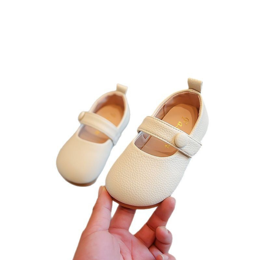 [M021] Giày Búp Bê Da Đế Mềm Siêu Nhẹ Quai Dán, Giày Tập Đi Cho Bé, Giày Da Mùa Thu Đông Phiên Bản Mới TH Kids
