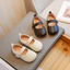 Giày Búp Bê Da Đế Mềm Siêu Nhẹ Quai Dán, Giày Tập Đi Cho Bé, Giày Da Mùa Thu Đông Phiên Bản Mới TH Kids