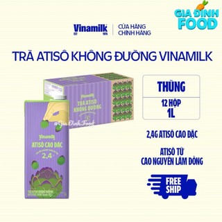 [Thùng 12 Hộp] Trà Atiso không đường, Nước ép lựu táo, Sữa dinh dưỡng Flex không đường Vinamilk Hộp 1L