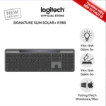 Bàn phím Bluetooth Logitech Signature Slim Solar+ K980 - Sạc bằng ánh sáng mặt trời & nhân tạo, Pin lên đến 10 năm — ảnh 2