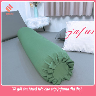 Vỏ gối ôm khoá kéo Thun Lạnh Ý, vỏ gối ôm Dây Kéo 35x100cm cao cấp mát không xù vải |JAFUMA|